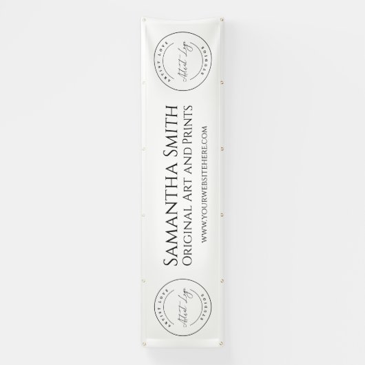 Art Craft Fair Tent Banner Custom Logo Valence (Verticaal)