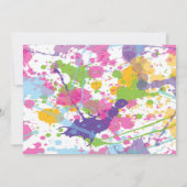 Art Craft Paint Birthday-uitnodiging Kaart (Achterkant)