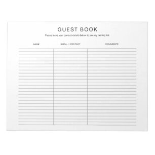Art Craft Show Exhibit Fair Guestbook Notitieblok