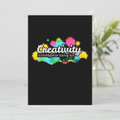 Art Creativity Funny Artist Art Teacher Artistic G Bedankkaart (Staand voorkant)