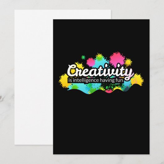 Art Creativity Funny Artist Art Teacher Artistic G Bedankkaart (Voorkant / Achterkant)