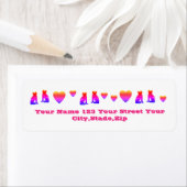 Art, Cute Cat Clipart, gepersonaliseerd Etiket (Insitu)