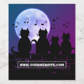 Art, Cute Cat Clipart, gepersonaliseerd Wijn Etiket (Enkel label)