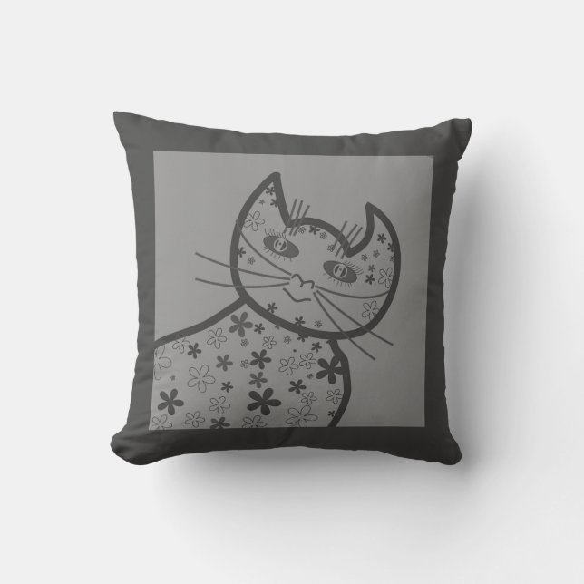 Art, Cute Cat Clipart Kussen (Voorkant)