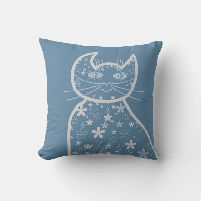 Art, Cute Cat Clipart Kussen (Voorkant)