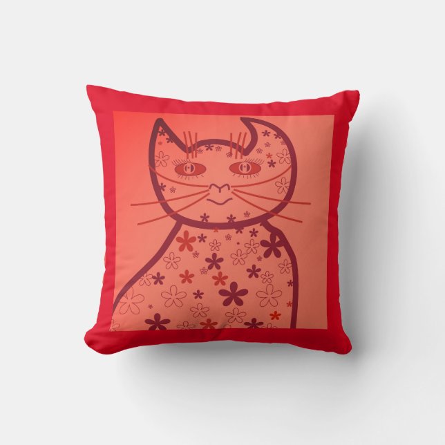 Art, Cute Cat Clipart Kussen (Voorkant)