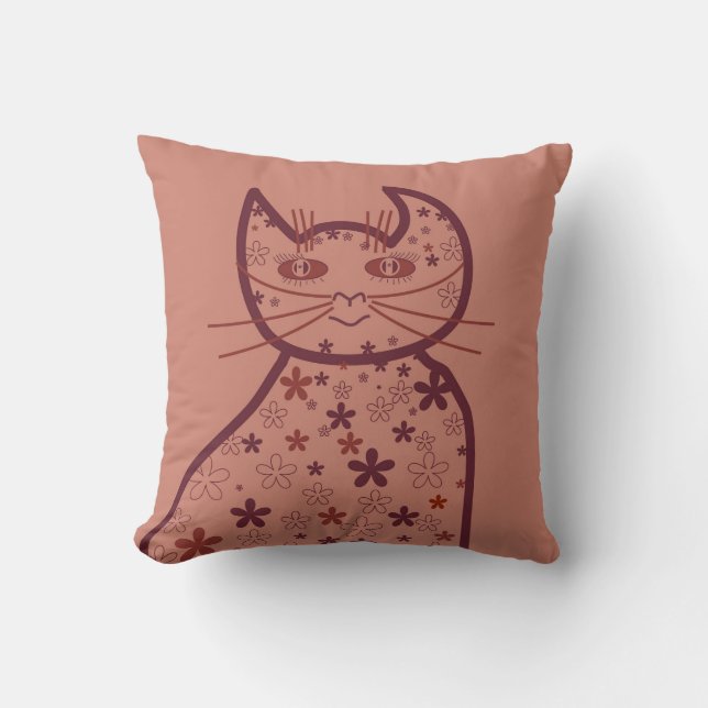 Art, Cute Cat Clipart Kussen (Voorkant)