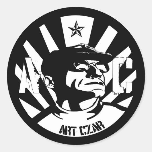Art Czar - Da Man - Ronde Sticker (Voorkant)