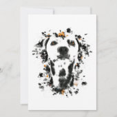 Art Dalmatiaanse Waterverf, Cute Dalmatian Dog Fac Feestdagenkaart (Voorkant)