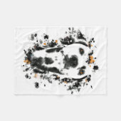 Art Dalmatiaanse Waterverf, Cute Dalmatian Dog Fac Fleece Deken (Voorkant (Horizontaal))