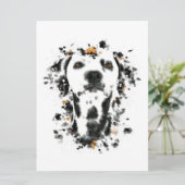 Art Dalmatiaanse Waterverf, Cute Dalmatian Dog Fac Menu (Staand voorkant)