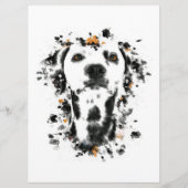 Art Dalmatiaanse Waterverf, Cute Dalmatian Dog Fac Menu (Voorkant)