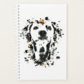 Art Dalmatiaanse Waterverf, Cute Dalmatian Dog Fac Planner (Voorkant)