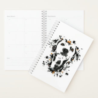 Art Dalmatiaanse Waterverf, Cute Dalmatian Dog Fac Planner