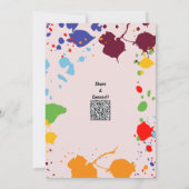 Art de achtste uitnodiging van de Birthday Party (Achterkant)