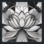 Art Deco 12 x 12 Lotus Acryl Wandkunst Acryl Muurkunst<br><div class="desc">Perfect voor de Art Deco liefhebber!</div>