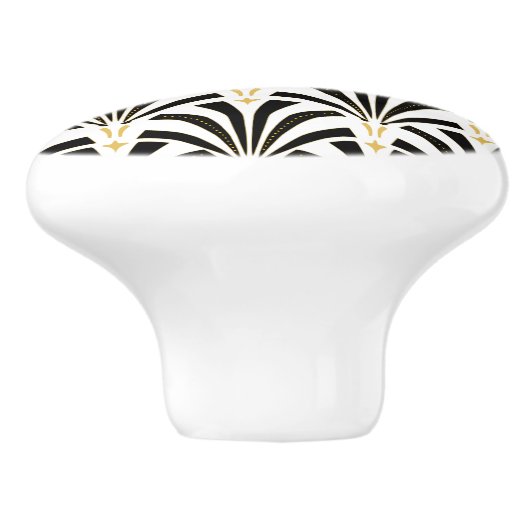 Art Deco 1920-architectuur Keramische Knop (Zijkant)