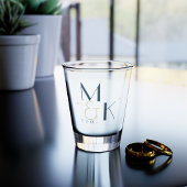 Art Deco 1920 Huwelijk Save The Date Shot Glass Shot Glas