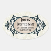 Art. Deco 1920 Ovale Sticker (Voorkant)