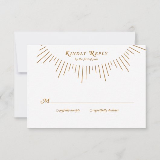 Art Deco 1920-reiskaart RSVP Kaartje (Voorkant)