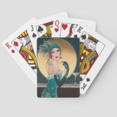 Art Deco 1920-speelkaarten voor "Flapper Girl" Pokerkaarten (Achterkant)