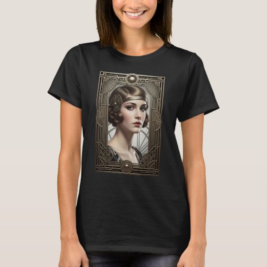 Art Deco 1920 vrouw T-shirt (Voorkant)