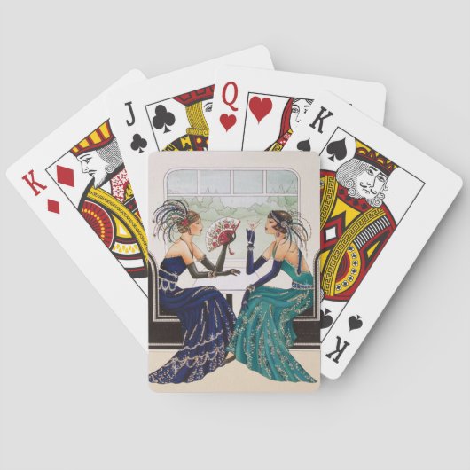 Art Deco 1920: Vrouwen. Speelkaarten (Achterkant)