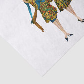 Art Deco 1920 Vrouwen uit op de stad Tissuepapier (Detail)