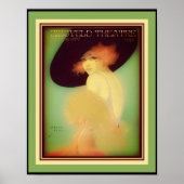 Art Deco 1920 Ziegfeld-theater Poster (Voorkant)