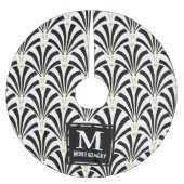 Art Deco 1920s Fans - Persoonlijke familienaam Kerstboom Rok (Voorkant)