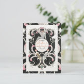  Art Deco 1920s George Barbier Illustratie Briefkaart (Staand voorkant)