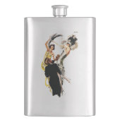 Art Deco 1920s Jazz Leeftijd Heupfles (Voorkant)