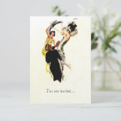 Art Deco 1920s Jazz Leeftijd Kaart (Staand voorkant)