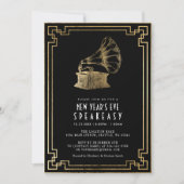 Art Deco 1920s Nieuwjaar Eve Party Kaart (Voorkant)