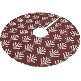 Art Deco 1920s Palmettos in Cranberry & Wit Kerstboom Rok