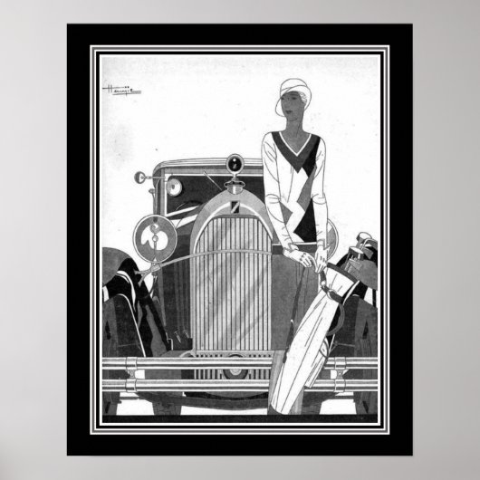 Art Deco 1920s Talbot AD Poster (Voorkant)