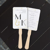 Art Deco 1920s Wedding Order of Service Hand Fan Handwaaier