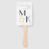 Art Deco 1920s Wedding Order of Service Hand Fan Handwaaier (Voorkant)