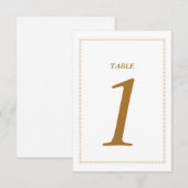 Art Deco 1920's Wedding Table Number Kaart (Voorkant / Achterkant)