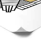 Art Deco 1920s White and Gold Welcome Sign Poster (Hoek)