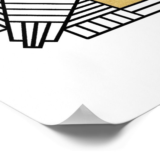 Art Deco 1920s White and Gold Welcome Sign Poster (Hoek)