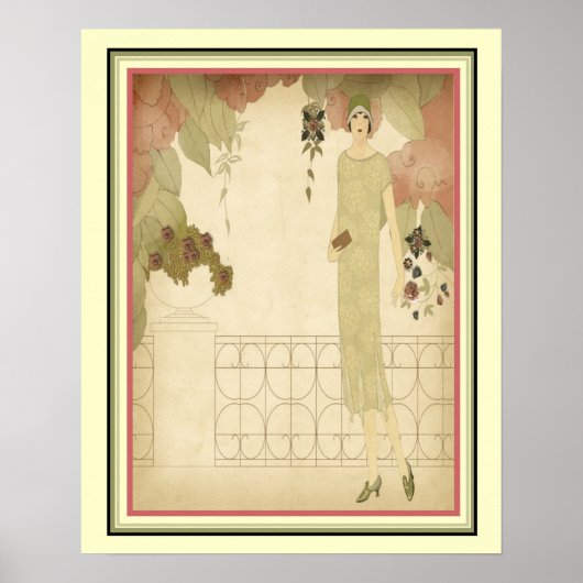 Art. Deco 1922 Mode Illustratie 16x20 Poster (Voorkant)