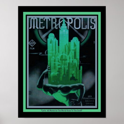 Art Deco 1927 "Metropolis" film Poster (Voorkant)