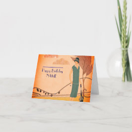 Art Deco 1930 verjaardag Kaart