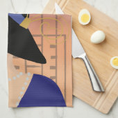 Art Deco 1930s Vrouw in Pet met Chrysler Building Theedoek (Quarter Fold)