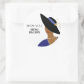 Art Deco 1930s Vrouw in zwart Pet Vrijgezellenfees Ronde Sticker (Tas)