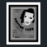 Art Deco 1934 Cotton Club Parade Poster<br><div class="desc">1934,  Art Deco,  zwart,  wit en grijs poster voor muziek in tapijten voor "Cotton Club Parade".</div>