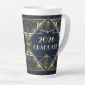 Art Deco 2026 Graduate Mug Latte Mok (Rechterhoek)