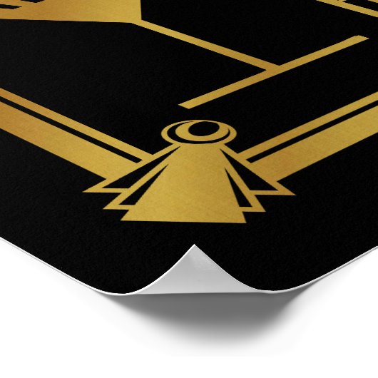Art Deco 20: "Cocktail Bar GOLD Poster (Hoek)