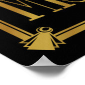 Art Deco 20-stijl BLACK-tekst LAAT MISBEHEER Poster (Hoek)